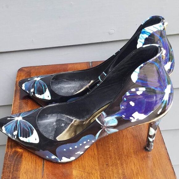 Ted Baker Patent Leather Butterfly Heels Size 39 - Picture 2 of 15